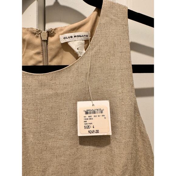 Club Monaco Linen Peplum Dress, Size‎ 4 - Picture 2 of 4